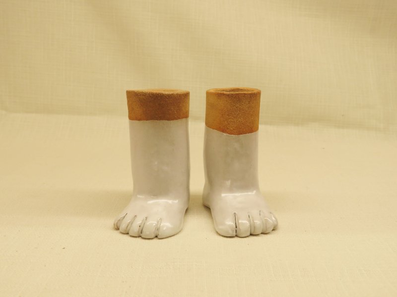 脚牙刷架 - 卫浴用品 - 陶 白色