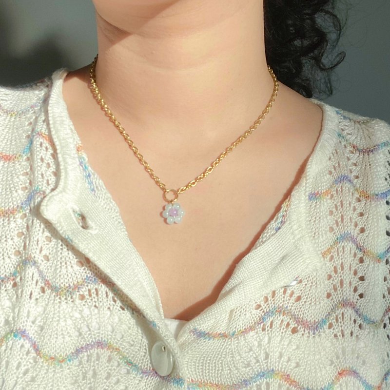 翠菊项链 - 项链 - 水晶 多色