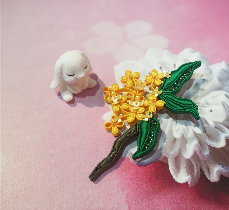【盘扣原创设计】桂花胸针 - 胸针 - 其他材质 