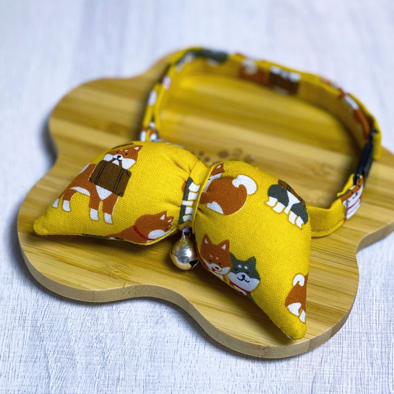 柴犬缤纷波波四叶草颈带 蝴蝶形颈圈 宠物项圈 - 项圈/牵绳 - 棉．麻 多色