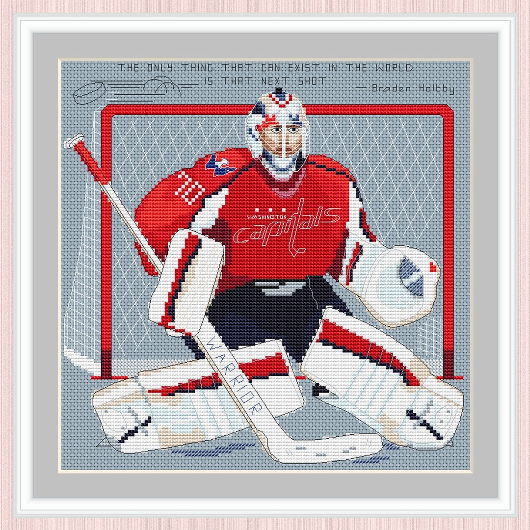Goalie Cross Stitch Pattern | Goaltender | Ice Hockey Goaltender | - 手工艺教程/工具书 - 其他材质 