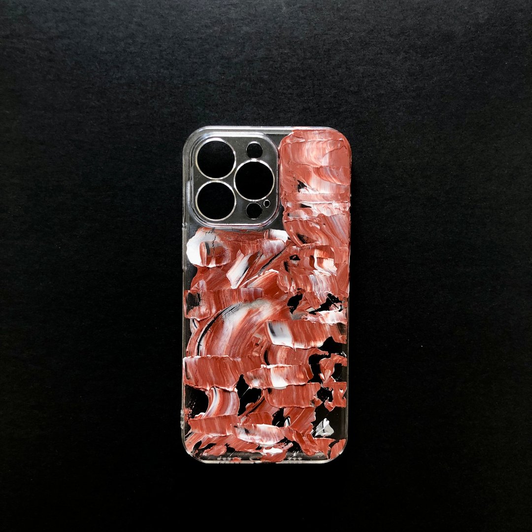 Acrylic 手绘抽象艺术手机壳 | iPhone 13 Pro |  Wood Mud - 其他 - 压克力 咖啡色