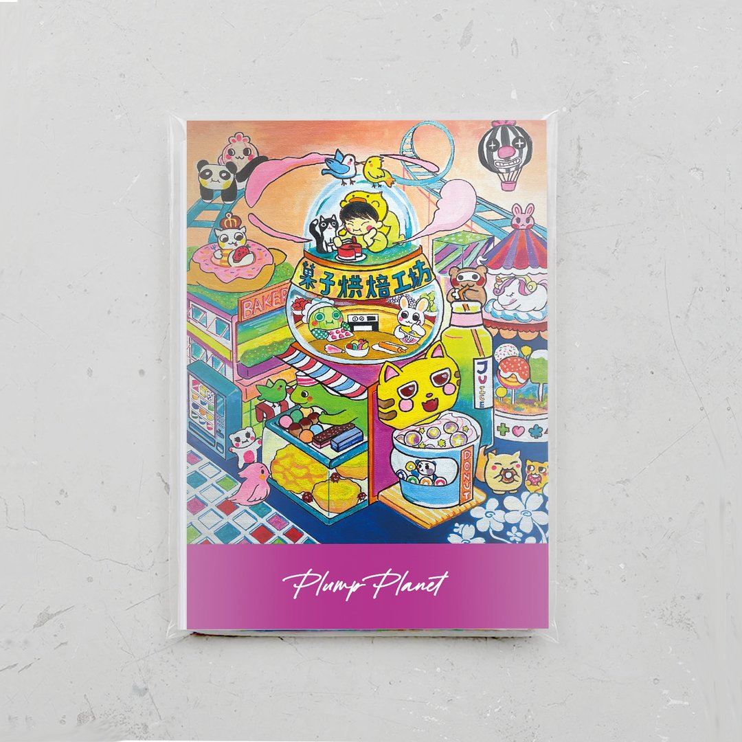 Bakery Playground【POP ART插画名信片 】 - 卡片/明信片 - 纸 多色
