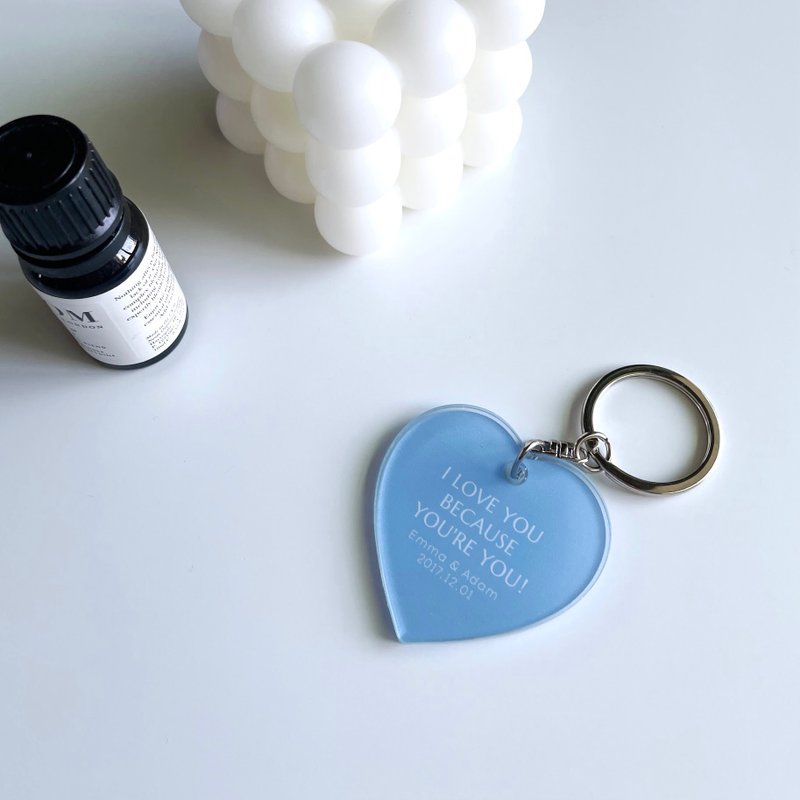 Unconditional love_钥匙圈 定制款 - 钥匙链/钥匙包 - 压克力 蓝色