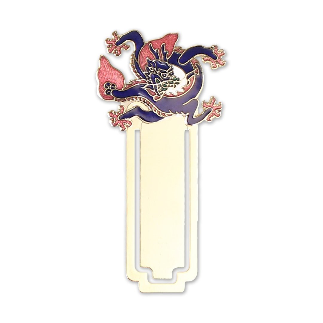 景泰蓝龙书夹 (蓝色) - 书签 - 其他金属 
