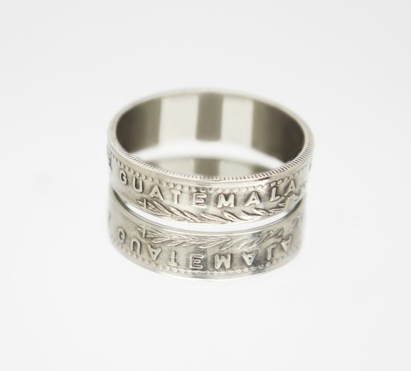 Guatemala Coin Ring 10 centavo 1992 coin rings for men coin rings for women - 戒指 - 其他金属 
