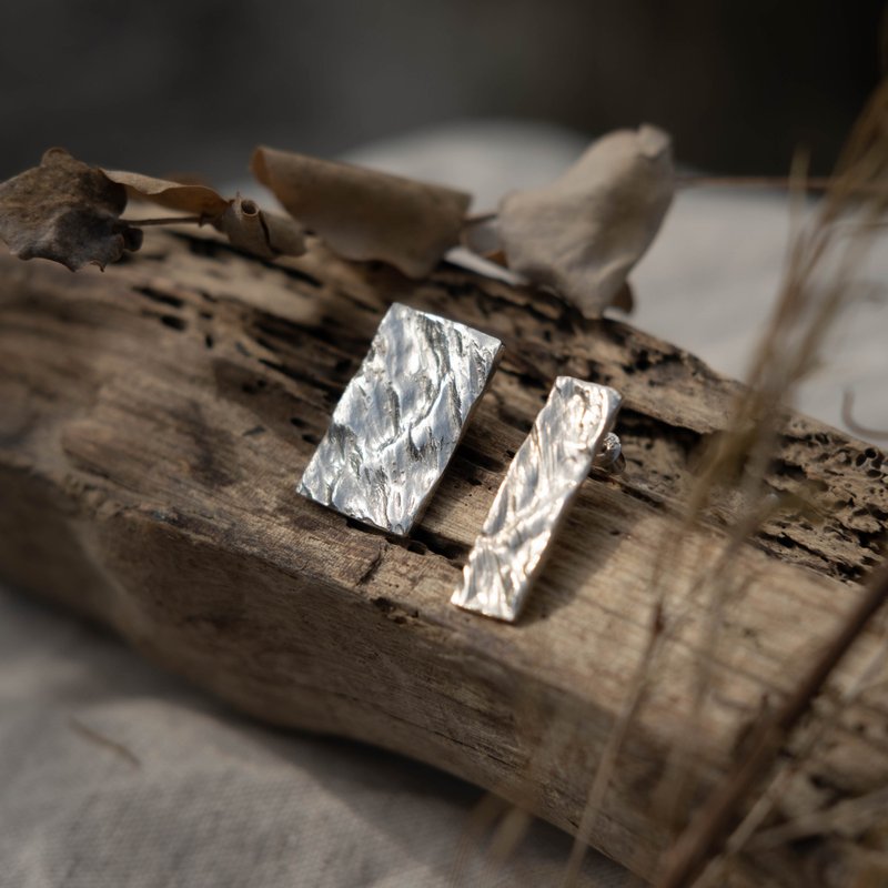 一块海洋 Piece of ocean - 纯银耳环 - 耳环/耳夹 - 纯银 