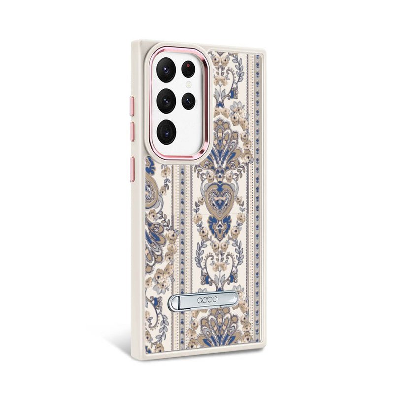 Samsung S23系列 军规防摔铝合金镜头框立架手机壳-巴洛克金 - 手机壳/手机套 - 其他材质 多色