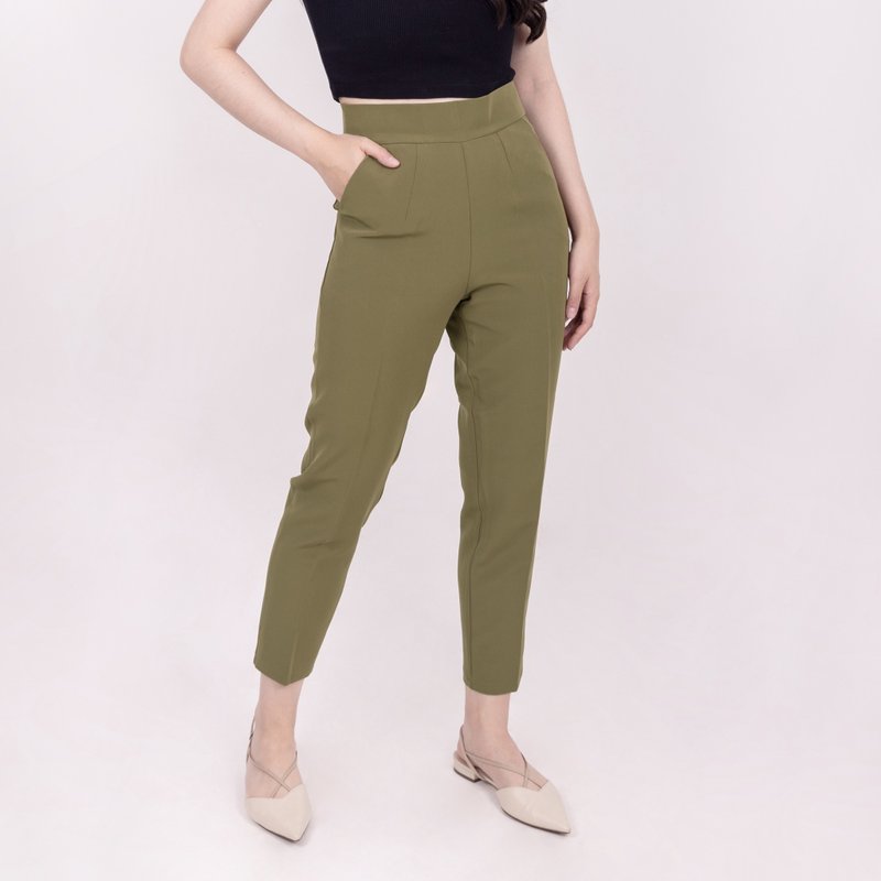 Slender Pants  橄欖色 - 女装长裤 - 环保材料 绿色