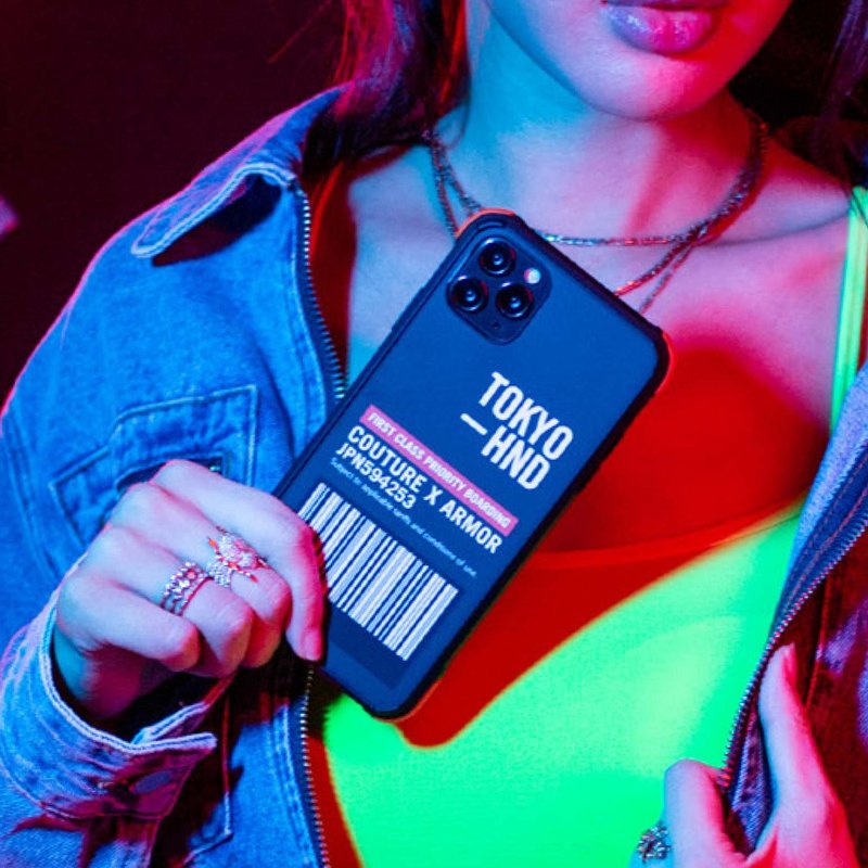 iPhone 11系列 Bando Sheer 耐冲击防摔透明手机壳-透黑橘 - 手机壳/手机套 - 塑料 橘色