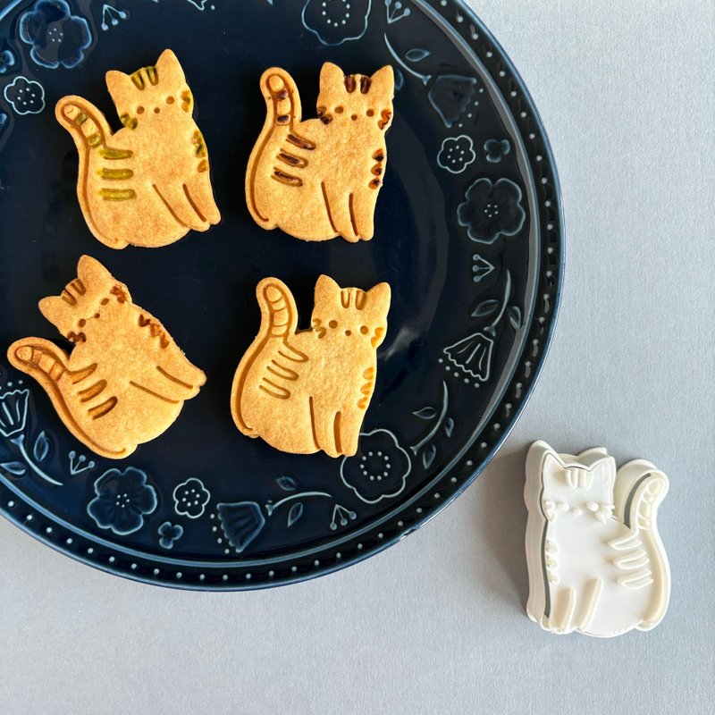 猫 棕色虎斑猫 [饼干模具] - 厨房用具 - 塑料 