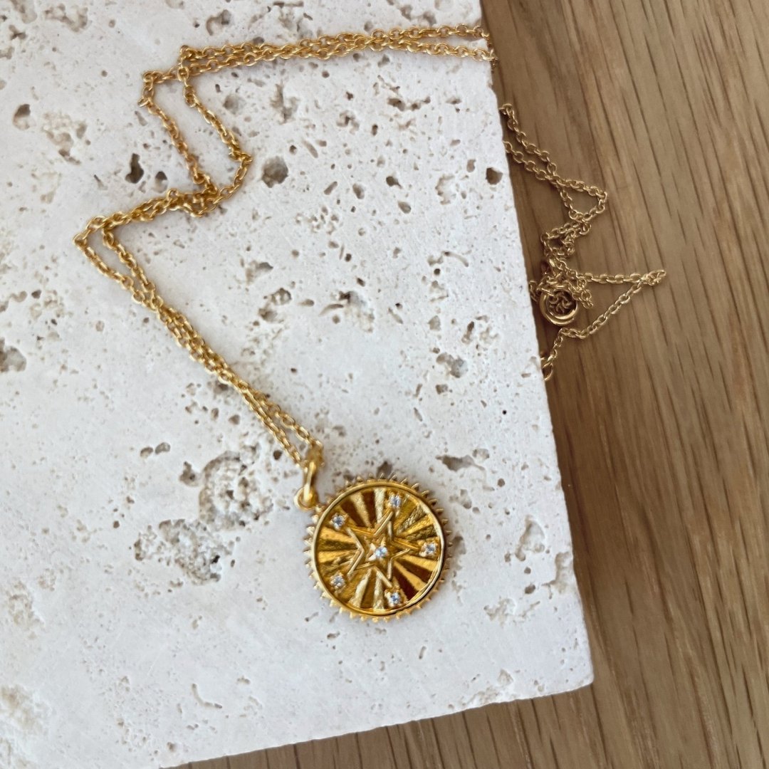 几何星辰 金色钻饰短链 - 锁骨链 - 其他金属 金色