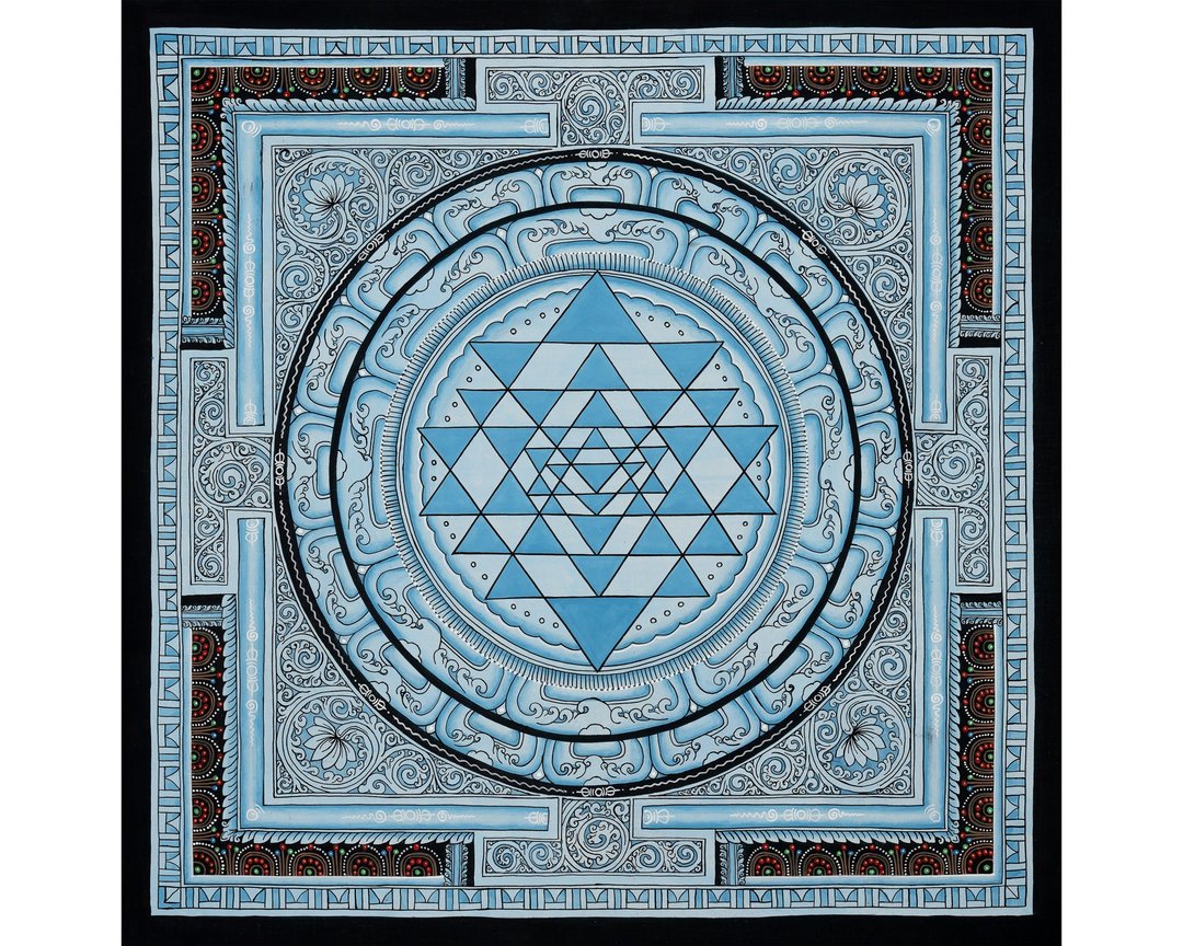 Shree Yantra 曼陀罗唐卡——神圣几何与丰盛的永恒象征 - 墙贴/壁贴 - 其他材质 多色