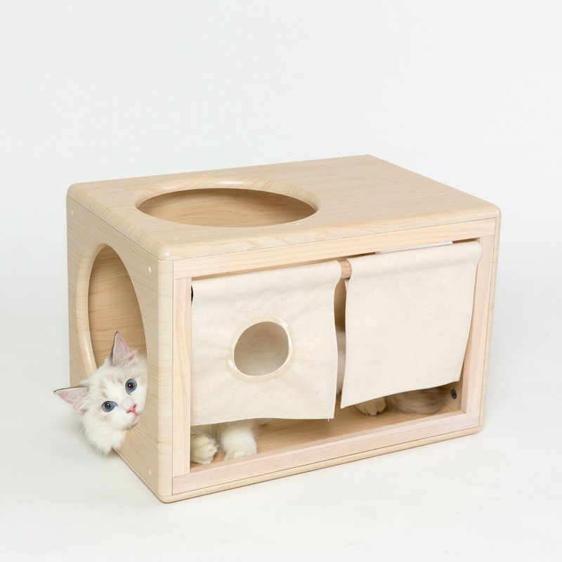 躲猫猫窝-门框款 - 抓板/跳台 - 木头 卡其色