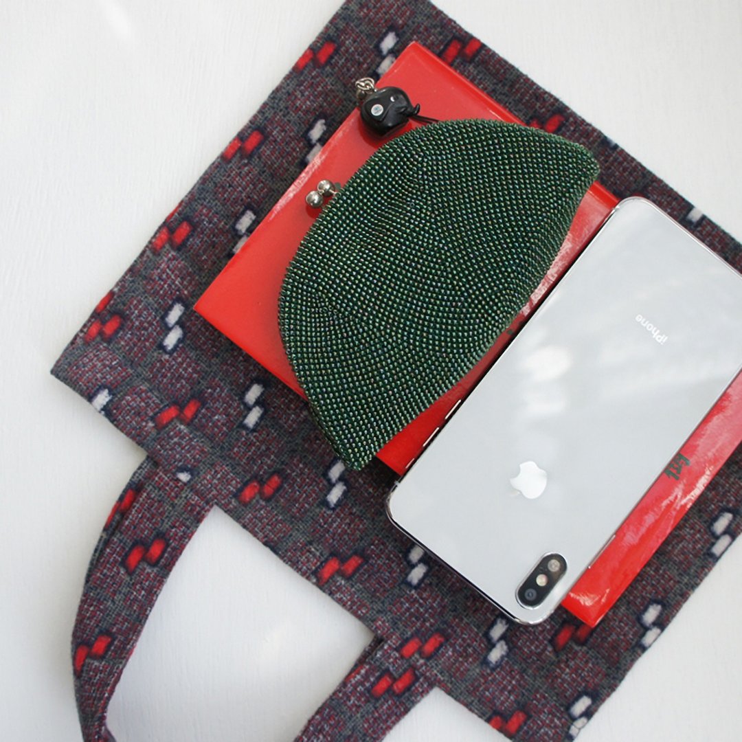 Ba-ba handmade A5 size carring bag  No.A5B4 - 手提包/手提袋 - 其他材质 灰色