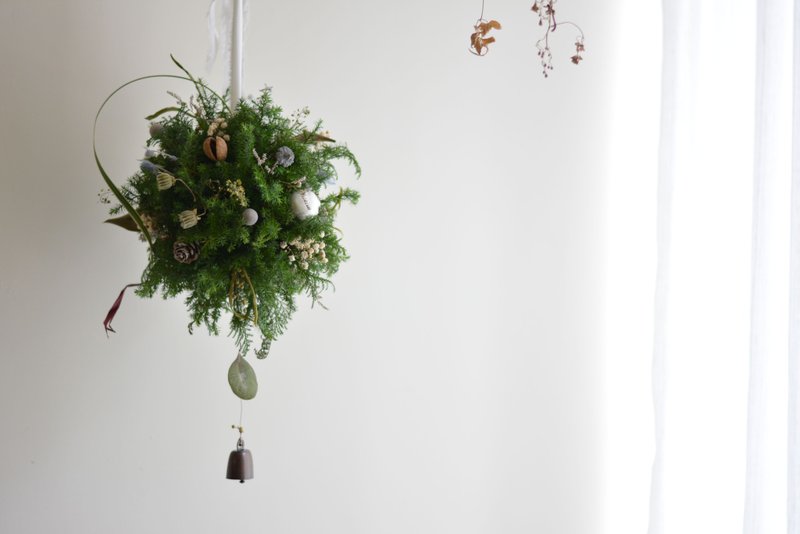 【好花】风之铃圣诞花球 - 干燥花/捧花 - 植物．花 绿色