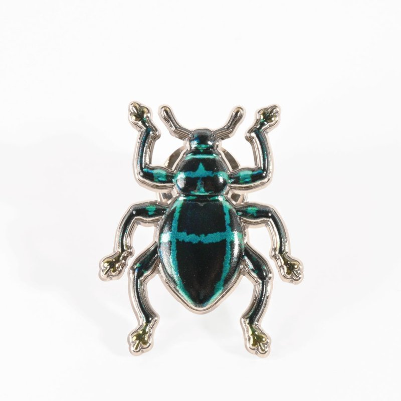 台湾原生动物徽章 / 绿岛象鼻虫 - 徽章/别针 - 其他金属 