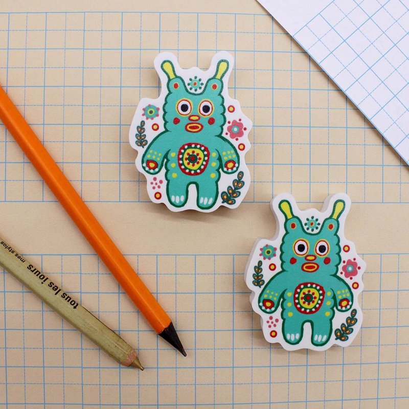 【泡泡糖】小怪兽 造型橡皮擦 - 其他 - 橡胶 多色