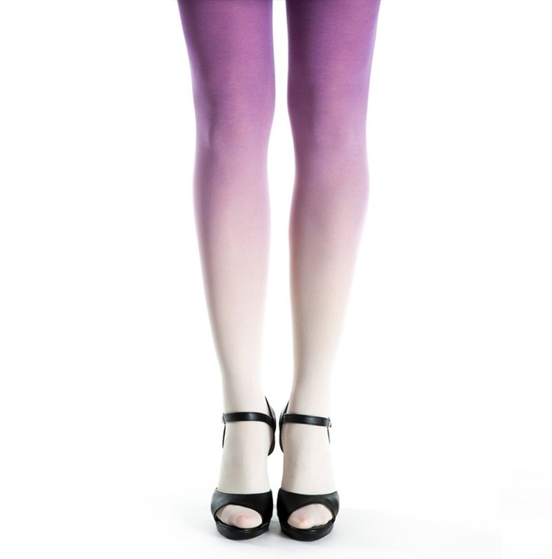 象牙紫渐层裤袜 - 女装内搭/紧身裤 - 尼龙 紫色