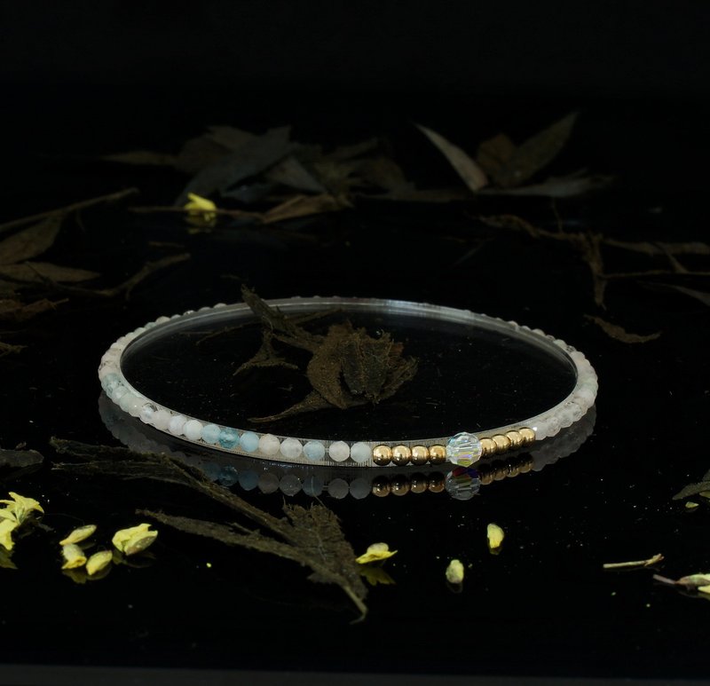 轻奢风 摩根石 14KGF Swarovski 水晶手链 - 手链/手环 - 宝石 