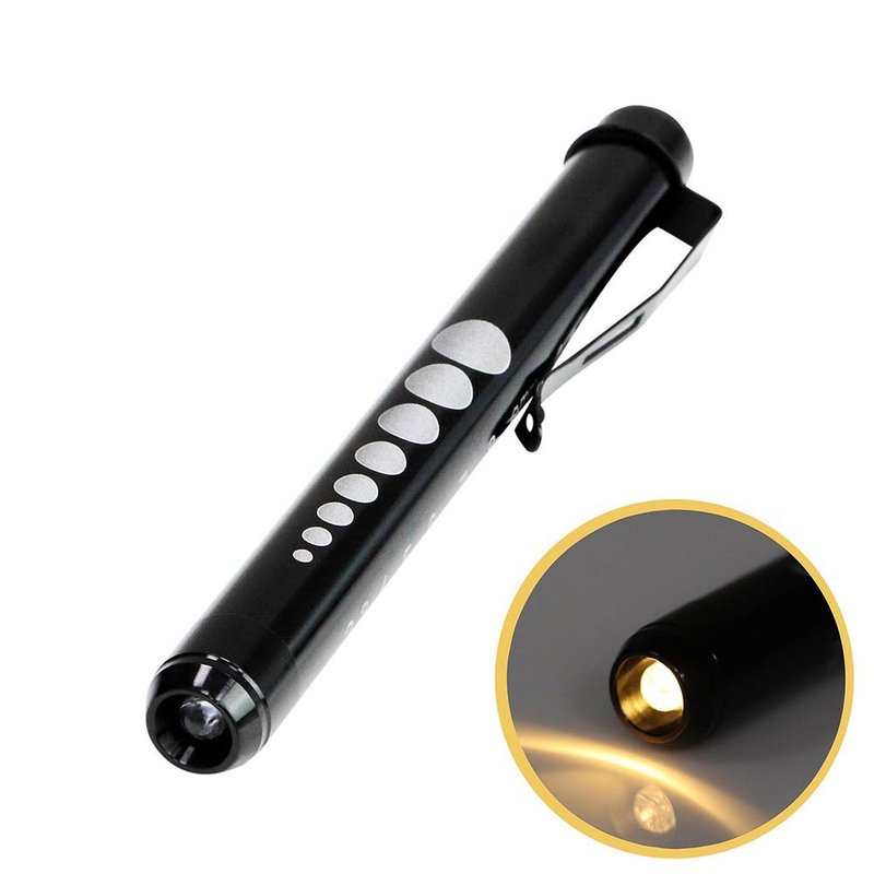 3入组 Medical LED Penlight 眼科/验光用LED黄光瞳孔笔灯 H071-Y - 灯具/灯饰 - 铝合金 黑色