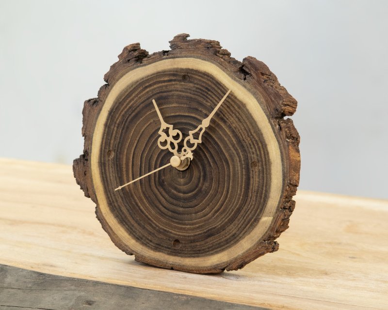 【刺槐系列】原木静音桌立时钟 - 时钟/闹钟 - 木头 咖啡色