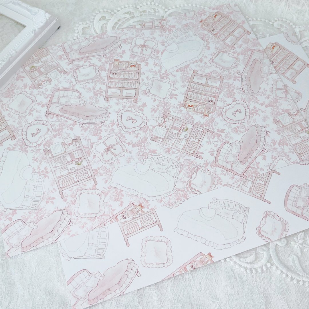 girly room design paper - 纸盒/包装盒 - 纸 多色