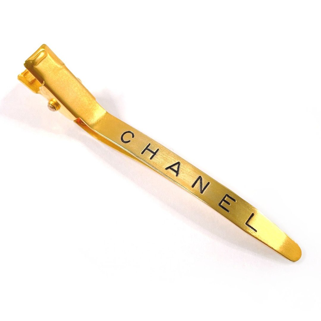 【日本直送 二手美品】香奈儿 CHANEL 发饰 发夹 Logo GP 金色 96 A 1996年制 - 其他 - 其他材质 金色