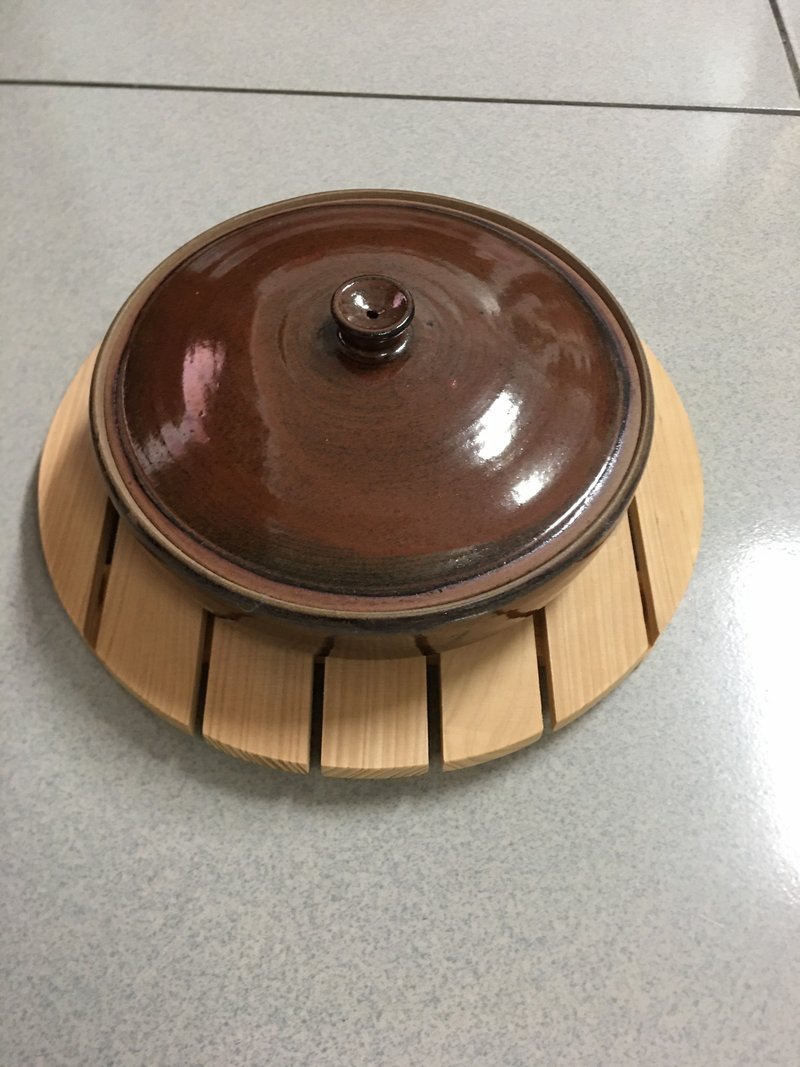 台湾桧木圆型隔热垫 - 餐垫/桌巾 - 木头 