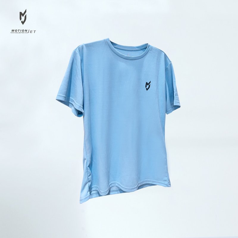 MJC005-MJ 中性版环保抗菌机能运动短袖 (浅蓝) S-2XL - 男装运动衣 - 其他材质 蓝色