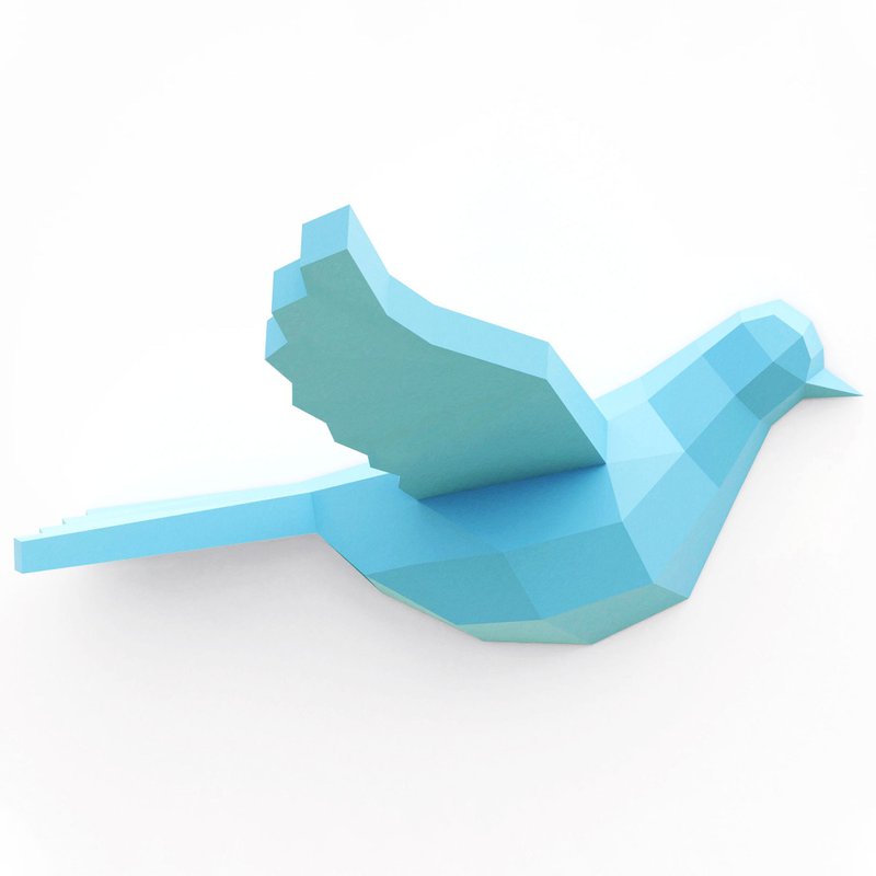 DIY FLYING PIGEON (printable pdf template). Dove on the wall. Paper Sculpture - 手工艺教程/工具书 - 其他材质 