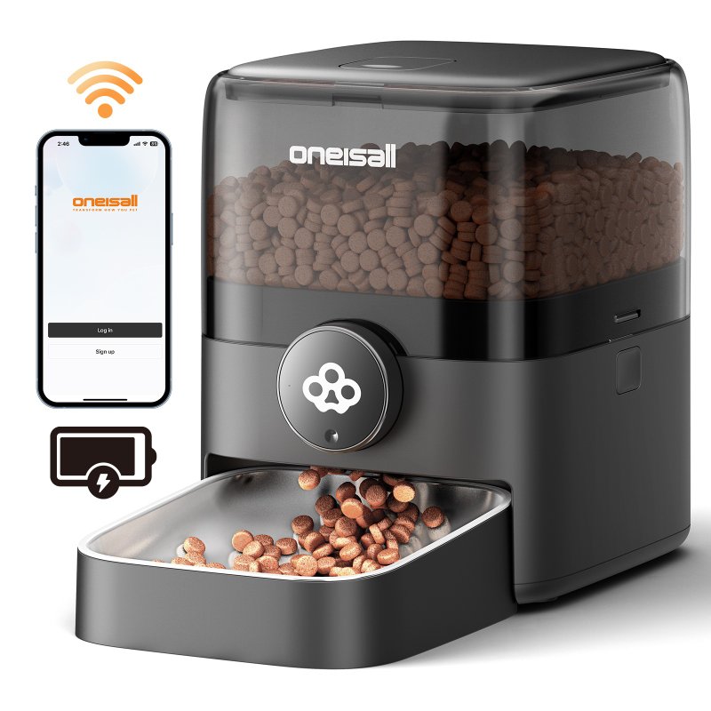 【定时出粮】Oneisall 3L Wifi无线智慧宠物喂食器│手机专属APP - 碗/碗架 - 其他材质 