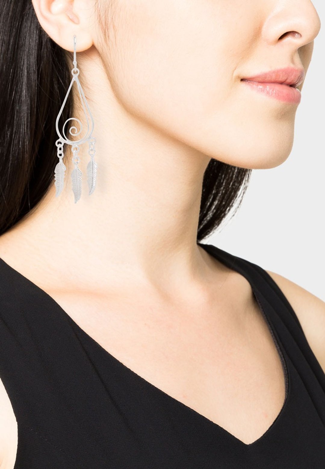 【Gift box】Bohemian Sterling Silver Earrings - 耳环/耳夹 - 纯银 银色