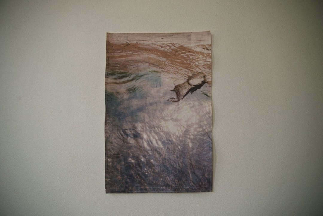 Let the Sun glitter our river | Wall decoration | photo printed on Linen - 墙贴/壁贴 - 棉．麻 蓝色
