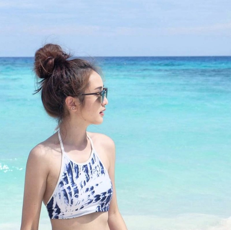 Sey Swimwear High Neck Top and Bikini Tie Dye Navy New Item!! - 女装泳衣/比基尼 - 其他材质 蓝色