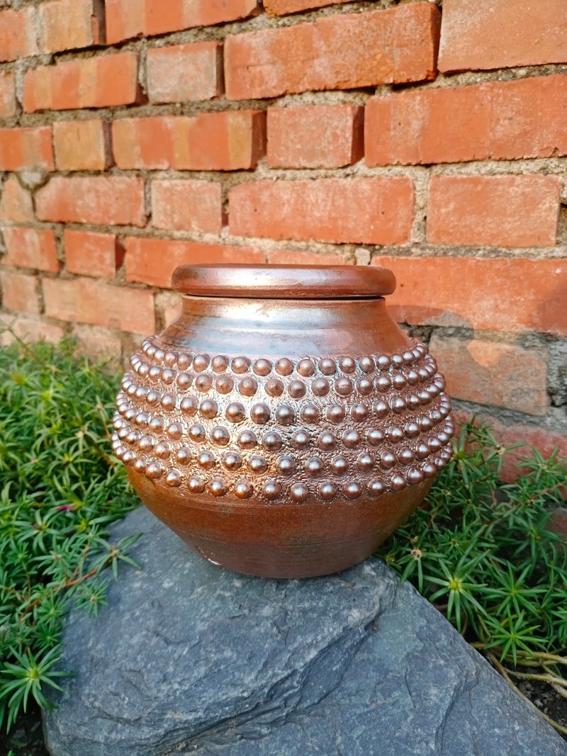 柴烧法螺茶仓 M/茶仓/柴烧/藏茶/收藏/艺术品 - 茶具/茶杯 - 陶 