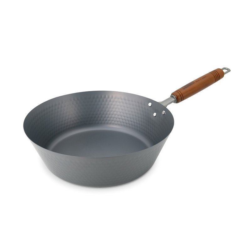 日本燕三条制铁流  顶级窒化铁锅系列 槌目深型煎锅 28cm - 厨房用具 - 其他金属 灰色