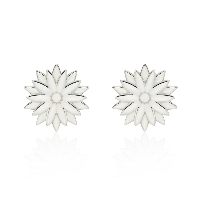 小花耳环 - 耳环/耳夹 - 纯银 
