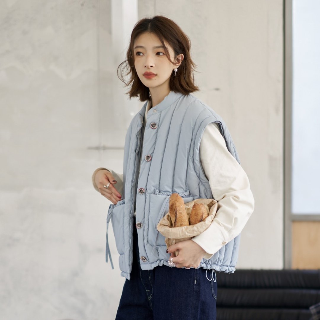 可拆卸袖羽绒服|外套|背心|两色|秋冬款|Sora-1348 - 女装休闲/机能外套 - 其他人造纤维 多色