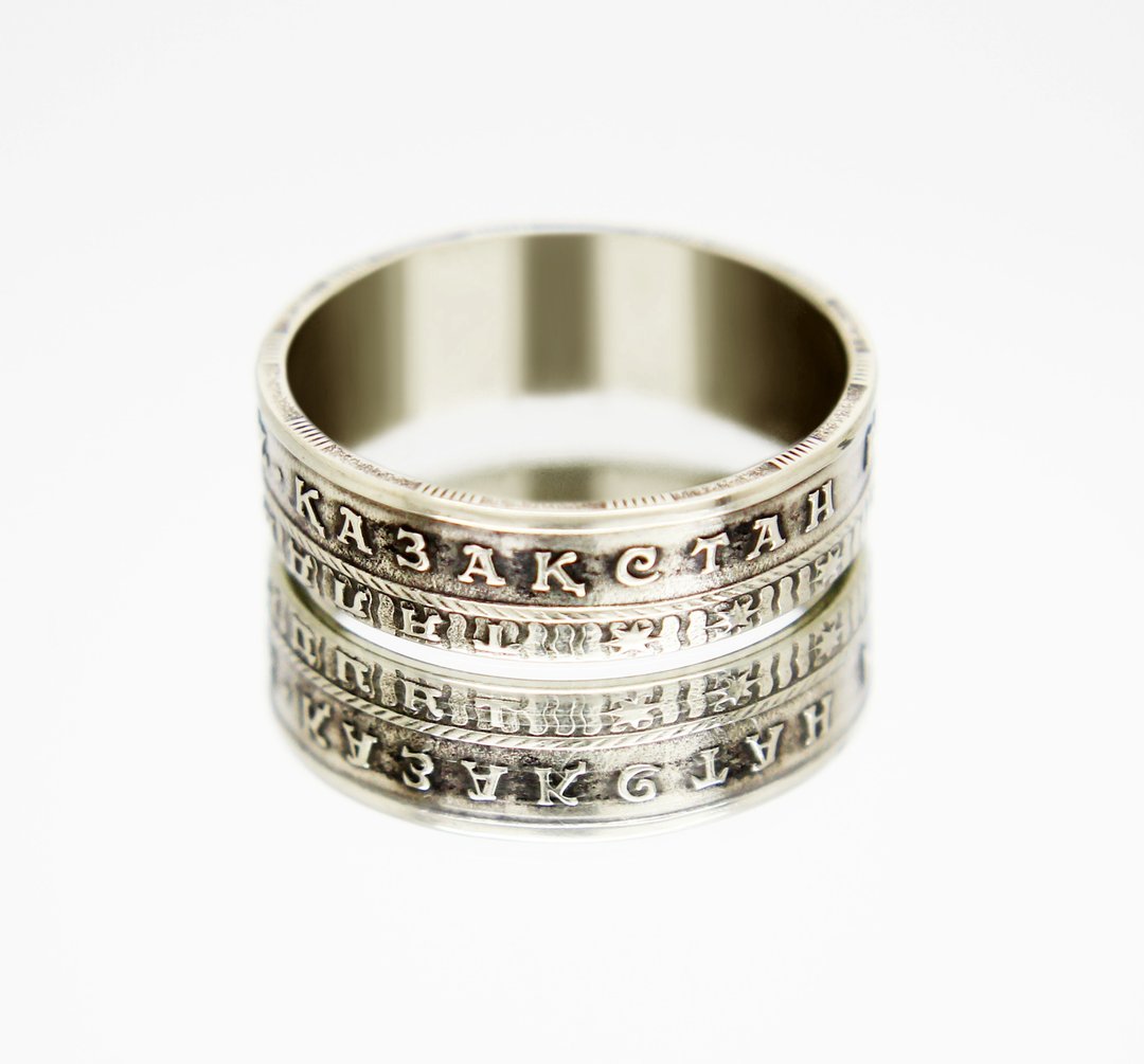 Kazakhstan Coin Ring 50 tenge 2013 coin rings for men coin rings for women - 戒指 - 其他金属 