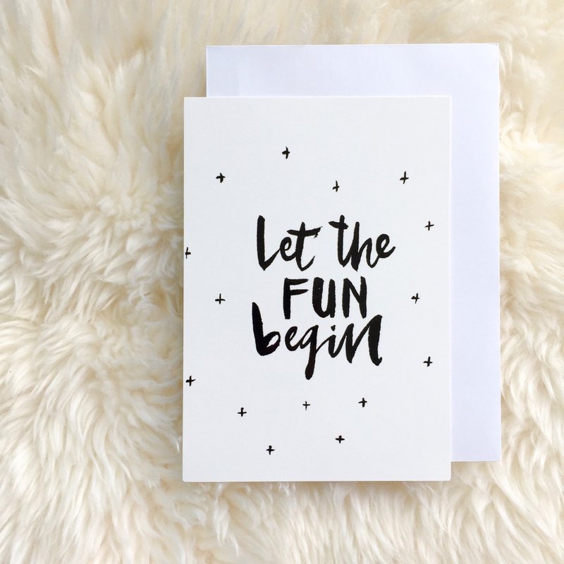 Let the Fun Begin Card - 卡片/明信片 - 纸 