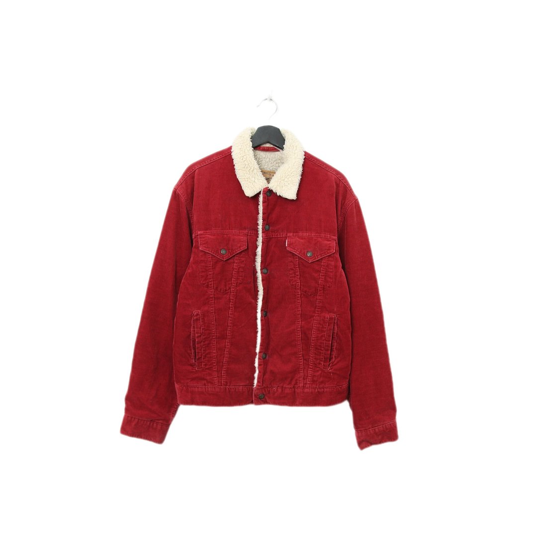 Back to Green:: 丹宁外套 LEVI'S 内铺棉深红 dn-06denim Jacket - 男装外套 - 棉 