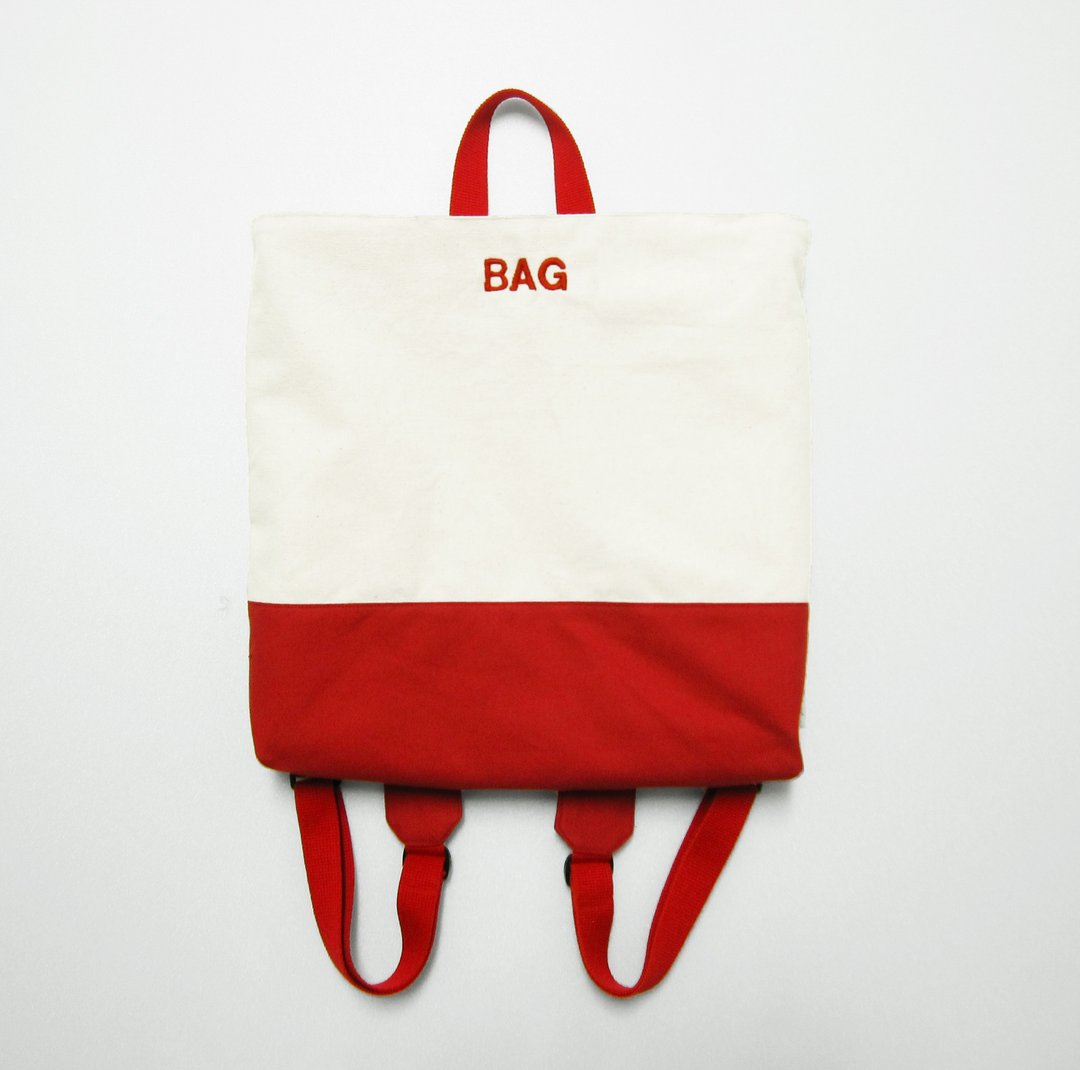 方方红红的后背包-BAG(刺绣部分可更改 介绍有说明) - 后背包/双肩包 - 棉 红色