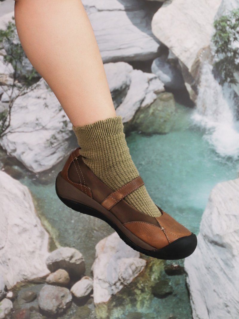 Tsubasa.Y│Vintage Keen A15 棕色 玛莉珍 登山鞋 包鞋 便鞋 - 女款休闲鞋 - 真皮 咖啡色