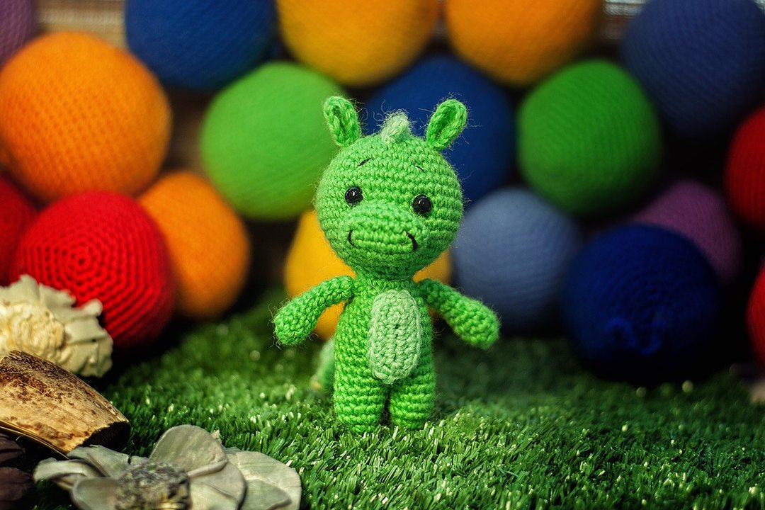 Baby dragon, Fire dragon, Crochet dragon, Crochet dragon Stuffed toy, dragon toy - 玩具/玩偶 - 羊毛 