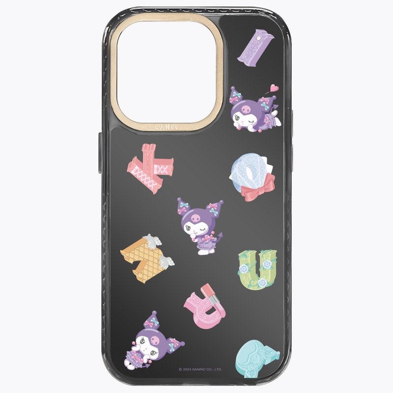 酷洛米 镜面大字母磁吸黑框 iPhone 16 15 14 13 Pro Max 防摔壳 - 手机壳/手机套 - 环保材料 黑色