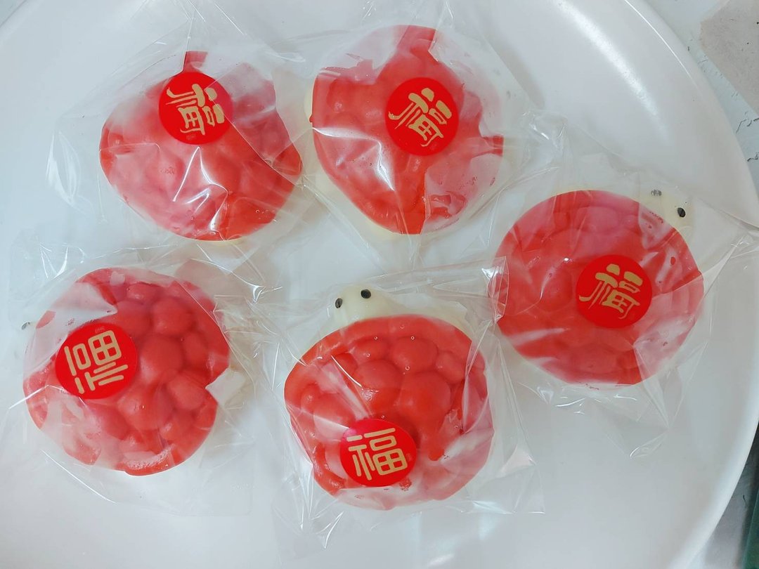 平安龟 寿龟 乞龟 庆生祝寿馒头 拜拜 神明祝寿 造型馒头 6入 - 面包/吐司 - 新鲜食材 