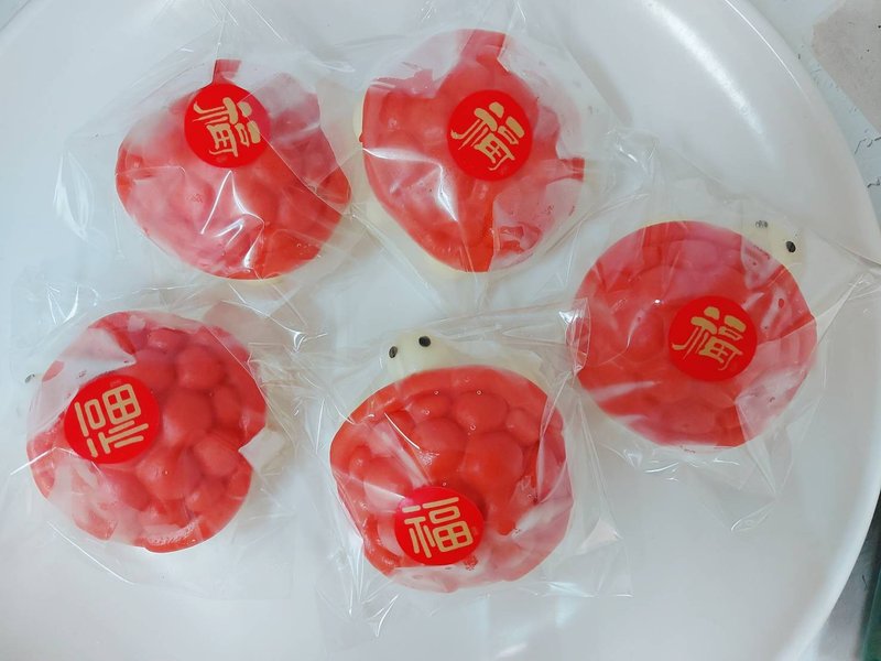 平安龟 寿龟 乞龟 庆生祝寿馒头 拜拜 神明祝寿 造型馒头 6入 - 面包/吐司 - 新鲜食材 
