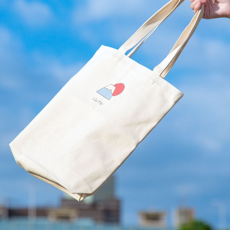 台湾插画设计 直式两用帆布袋--肩背  手提包 - 手提包/手提袋 - 棉．麻 白色