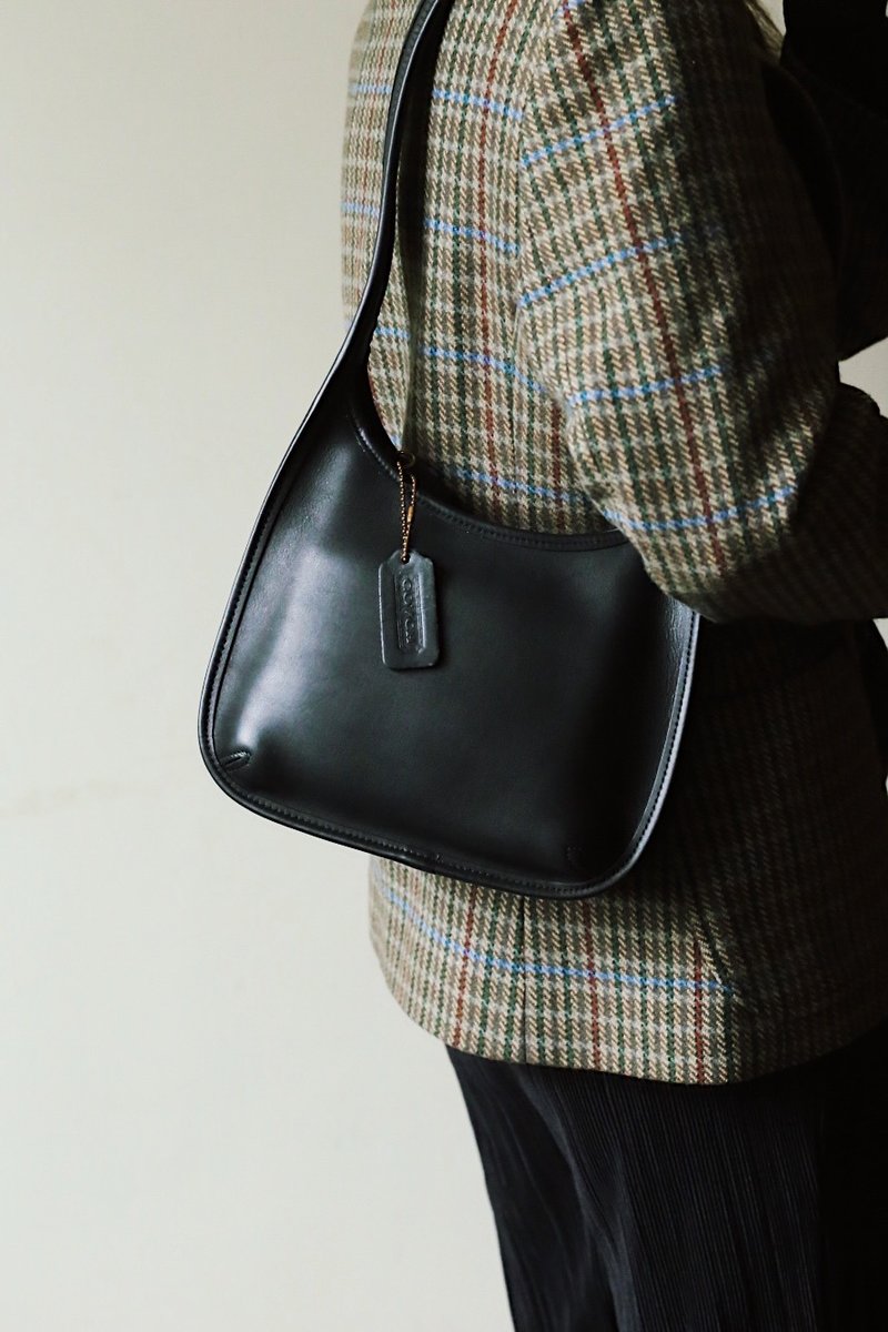 Vintage Coach Bag古董包/皮革袋/中古袋 - 手提包/手提袋 - 真皮 黑色